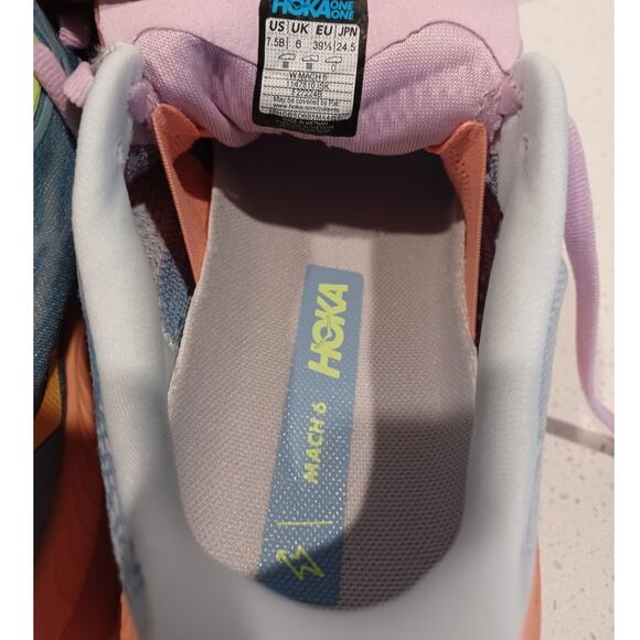 Hoka One One Mach 6 Womens Size 7.5B Blue Road Running - Picture 5 of 7